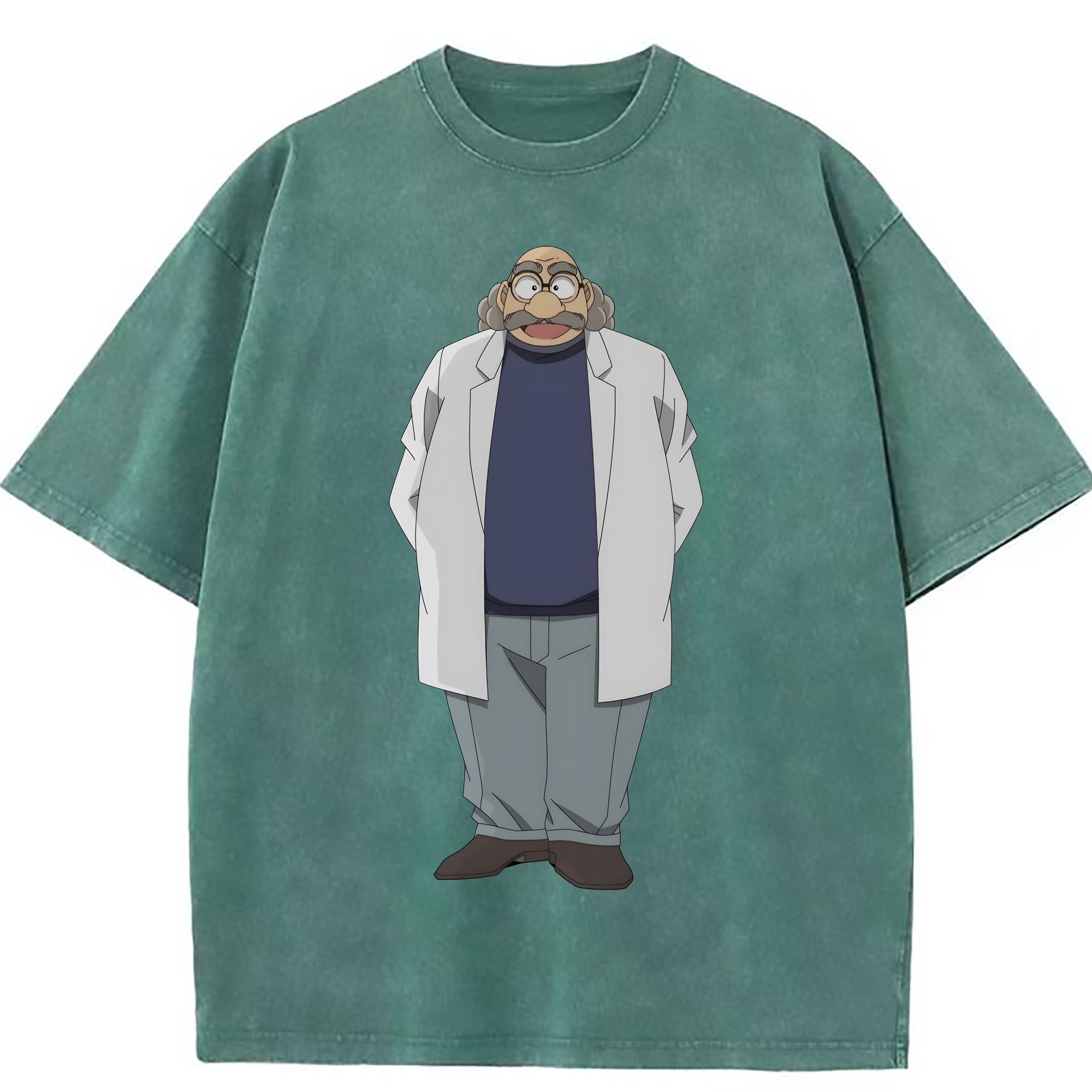 （画像用） 名探偵コナン あがさ ひろし Detective Conan Agasa Hiroshi 綿100% ヴィンテージ風 半袖Tシャツ（フロントプリント）
